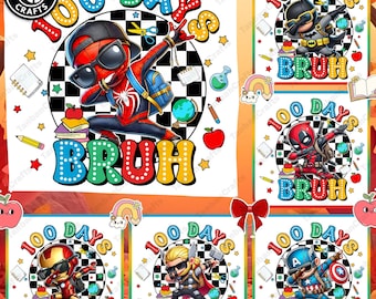 Bundle 100 Schultage, Cartoon 100 Schultage, Superheld 100 Schultage, Superheld 100 Monstertruck