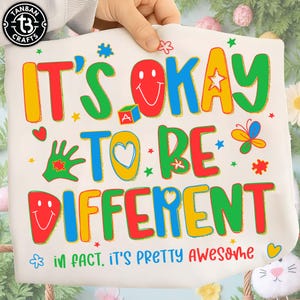 It’s Ok To Be Different Png, Boho Flower Png, Retro Autism Bow Png, Puzzle Autism Png, Autism Awareness Png, Autism Png, Neurodiversity Png