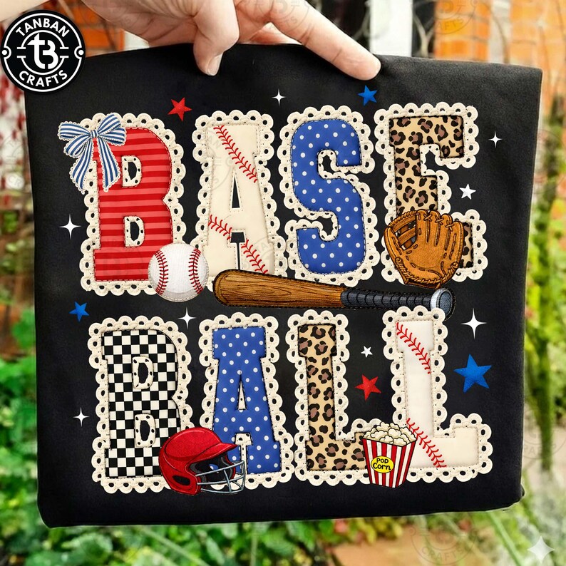 Leopard Baseball PNG, Patchwork Baseball Png, Latch Hook Yarn Baseball ...