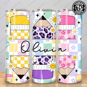 Custom Teacher Life 20oz Skinny Tumbler Wrap Png, Teacher Appreciation Tumbler Design Png, Back To School Png, Last Day Of School Png
