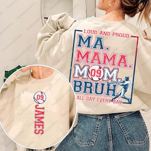 Custom Baseball Mom Png, Ma Mama Mom Bruh Baseball Png, Baseball Mama Shirt Png, Sports Mom Png, Mothers Day Png, Baseball Season Png