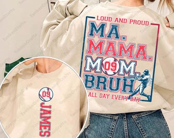 Custom Baseball Mom Png, Ma Mama Mom Bruh Baseball Png, Baseball Mama Shirt Png, Sports Mom Png, Mothers Day Png, Baseball Season Png