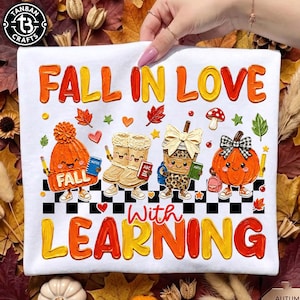 Penseldrag förälska sig i lärande png, retro lärarpumpa png, höstens Thanksgiving, Thanksgiving höstskola, groovy pumpalärare