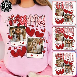 Preppy Mama Valentine Glitter Photo Png Bundle, Mimi Nana Gigi Coquette Bow Valentine Png, Leopard valentine png, Heart Valentine, Valentine