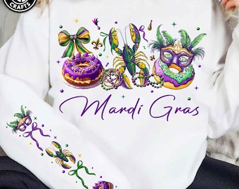 Coquette Mardi Gras Vibes PNG, Mardi Gras Png, Fleur De Lis Png, Mardi Beads Png, Louisiana Festival Shirt Design, King Cake, Festival Png