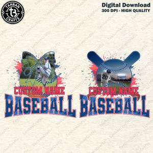 Canva Template, Custom Baseball Coquette Bow Frame, Drag and Drop Frame for Boys and Girls, Make Your Own PNG, Editable Canva Design