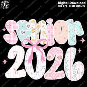 コケットシニア2026Png、ガーリーなレースのシニアシャツPng、プレッピーシニアママPng、プレッピー高校卒業Png、2026年度卒業生Png