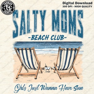 Retro Salty Moms Beach Club Png, Trendy Summer Vibes Png, Aesthetic Beach Shirt Design Png, Retro Beach Girl Png, Funny Sarcastic Mama Png