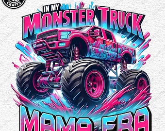 Pink Monster Truck Mama png, In My Monster Truck Mama Era png, geruite coquette Mama png, Mama Bow png, Moederdag png