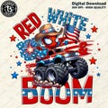 Superhero Red White and Boom Png, 4th of July Png, Spider Excavator Png, Patriotic Png, American Boy Gift, Kids 4th July Shirt Png product logo