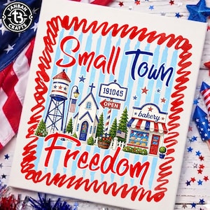 Small Town Freedom USA PNG, USA Png, Patriotic Png, Memorial Day Png, Summer Time Png, 4 juli Png, American Png, Stars Png
