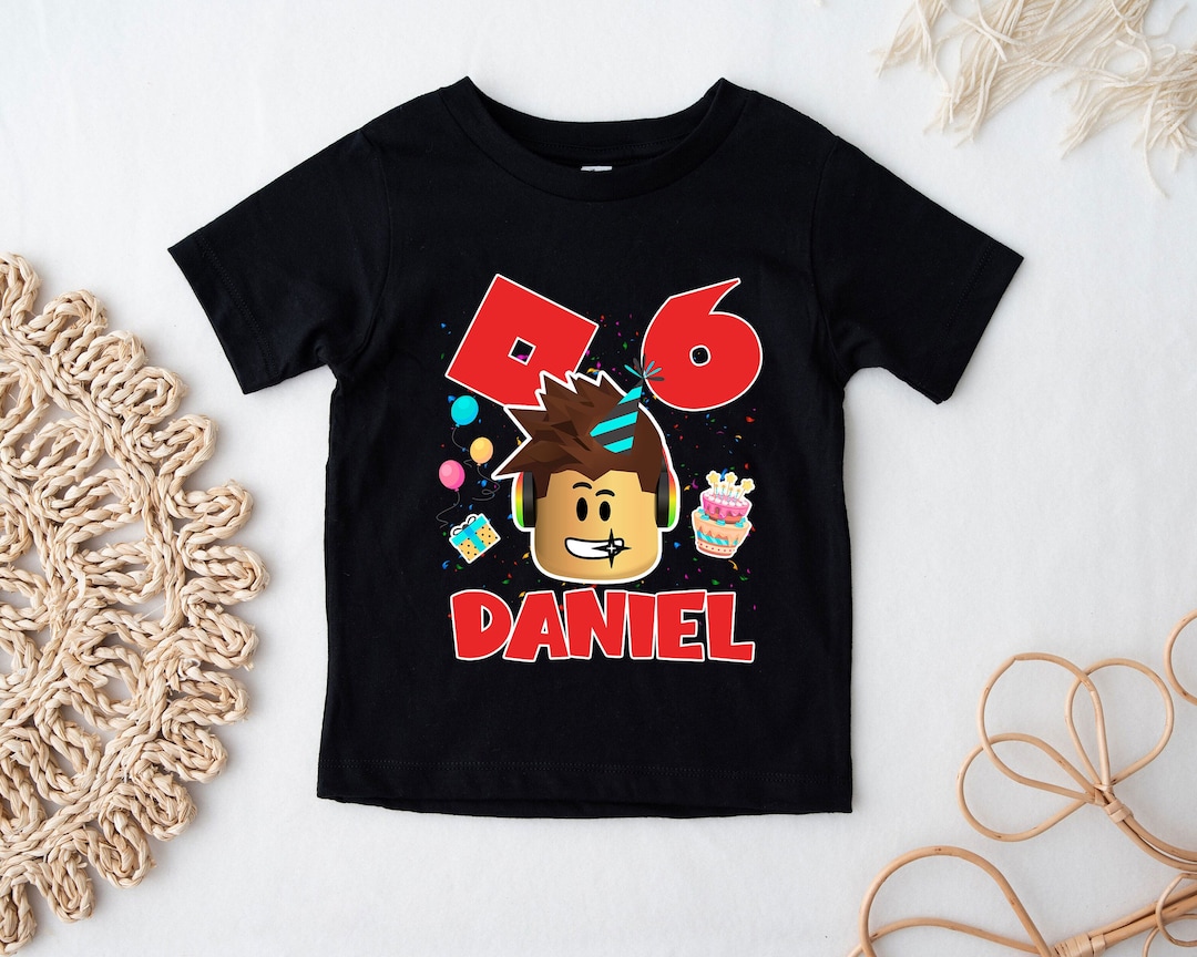 Custom Name Birthday Boy Roblox Shirt Roblox Birthday Party Tshirt Il 5ip0 