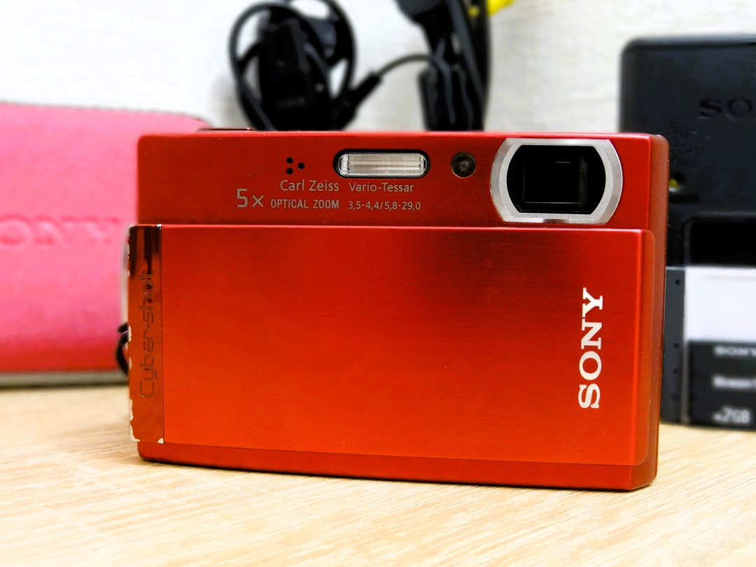Sony Cybershot DSCT300 10.1MP Digital Camera Red JAPAN Accessories Etsy