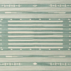 Handwoven Cotton Flatweave area rug in natural dyes, Stripes Flatweave Rug | Artisan Made | Minimalist & Sustainable Decor
