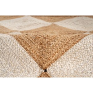Diamant geflochtener Juteteppich, Teppich aus Naturfaser Bild 7