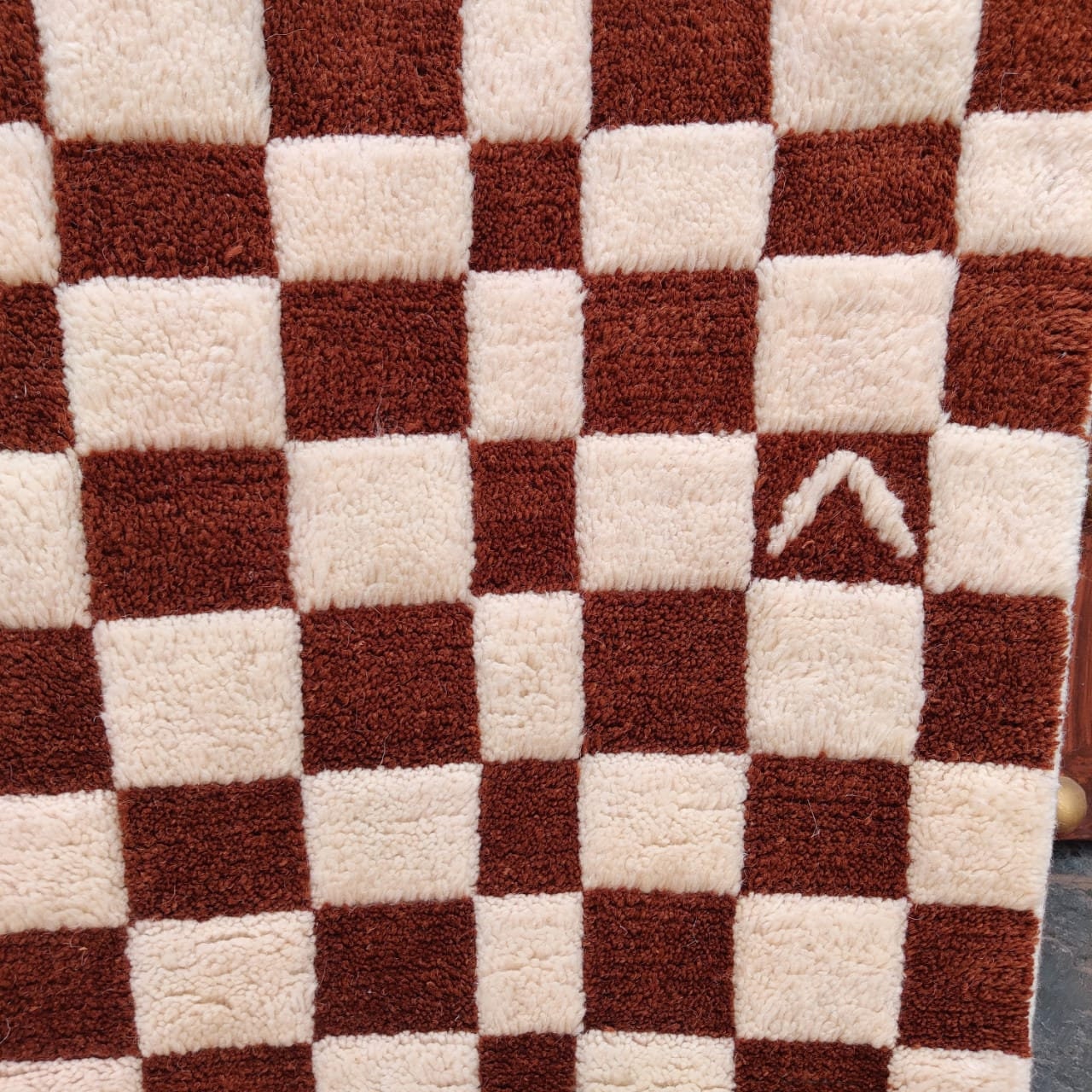 Wool Check Rug Handwoven Wool Checkered Rug, Moroccan Berber Style - Etsy