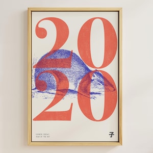 2020 | Year of the Rat | Chinese Zodiac Art | Astrology Printable Art