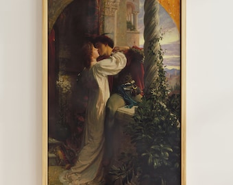 Romeo and Juliet | Romantic Wall Decor | Shakespeare Artwork | Renaissance Style Art | Printable Digital Art