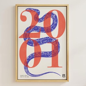2001 | Year of the Snake | Chinese Zodiac Art | Astrology Printable Art