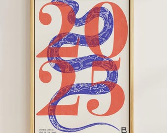 2025 | Year of the Snake | Chinese Zodiac Art | Astrology Printable Art