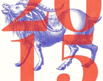 2015 | Year of the Goat | Chinese Zodiac Art | Astrology Printable