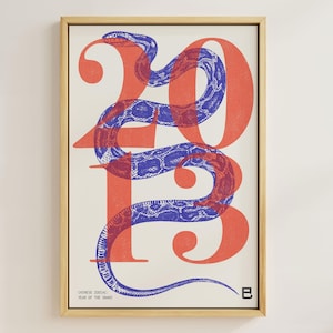 2013 | Year of the Snake | Chinese Zodiac Art | Astrology Printable Art