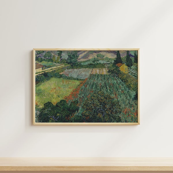 Van Gogh's Poppy Field | Summer Bloom Brilliance | Colorful Meadow | Floral Elegance | Printable Art