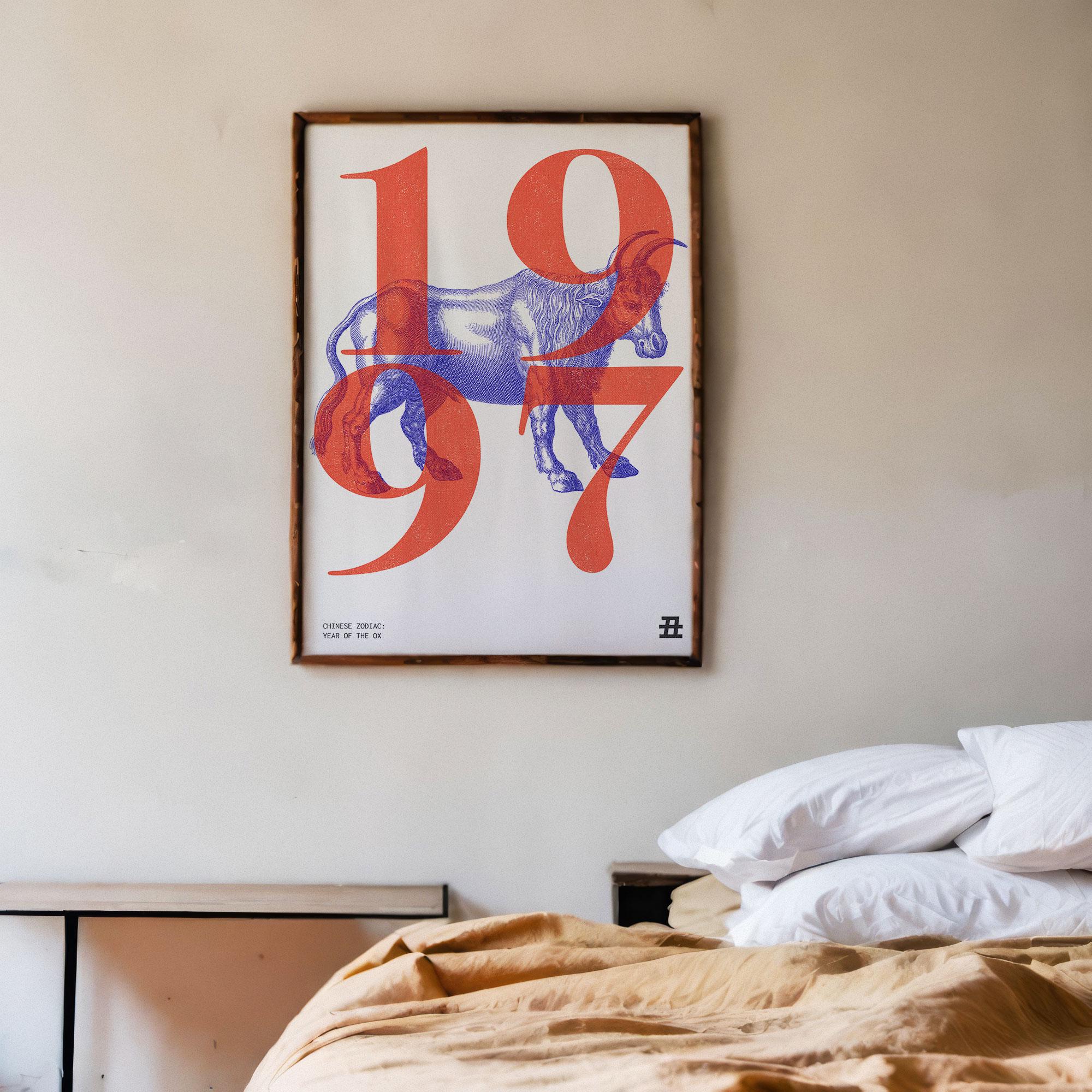 1997 | Year of the Ox | Chinese Zodiac Art | Astrology