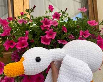 Crochet goose plushie