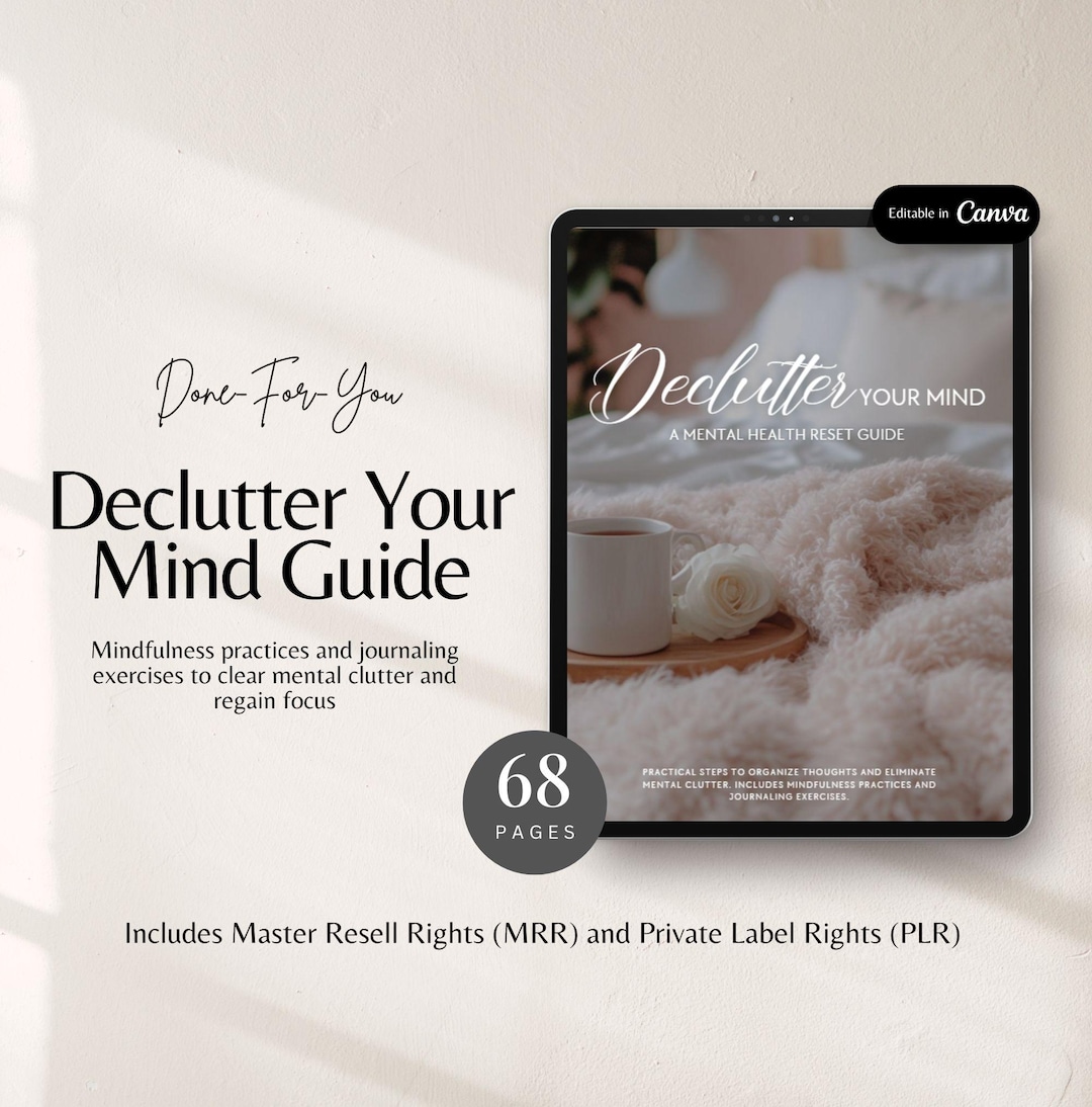 Declutter Your Mind Guide Mental Clarity Mindfulness Workbook ...