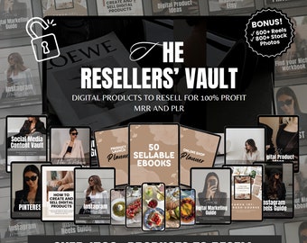 The Reseller &#39;Vault, ein ultimatives PLR MRR Bundle, ideal für passives Einkommen plr mrr digitale Produkte mit Master Resell Rechte plr Bundle