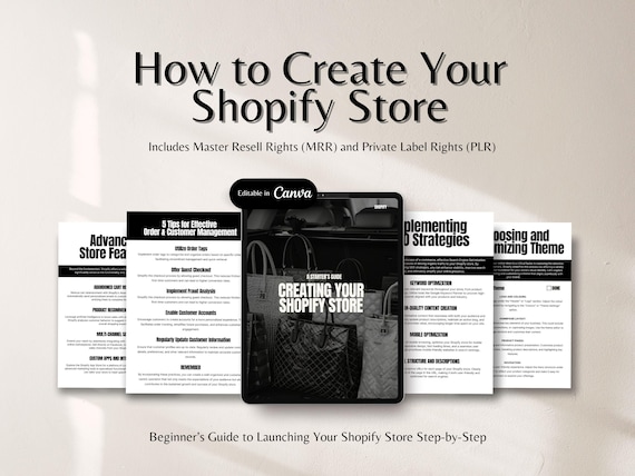 How to Start a Shopify Store for Beginners Step by Step Shopify Setup SEO Theme Customization and Order Management Guide with MRR PLR