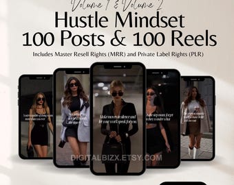 Hustle CEO mindset Posts Reels Bundle MRR Bundle PLR Luxury Reels Luxury Content Hustle Mindset Rich Women Reels for Instagram Viral Reels
