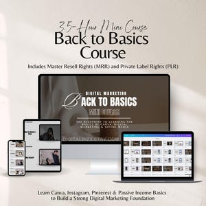Tillbaka till grunderna-kurs med Master Resell Rights och Private Label Rights MRR PLR Digital marknadsföring DFY Minikurs för digitala marknadsförare
