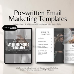 Pre written Email Marketing Templates on selling Digital Marketing Course and MRR Products with Master Resell Rights & Private Label Rights