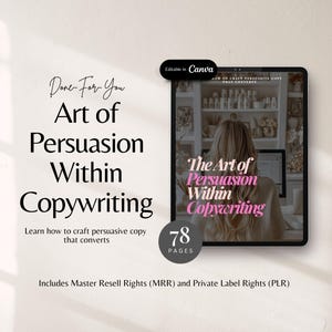 Guia de Copywriting Persuasivo: A Arte da Persuasão - Ebook de Copywriting para Profissionais de Marketing Digital e Criadores de Conteúdo - Modelo Canva Pronto para Uso - Ebook MRR/PLR