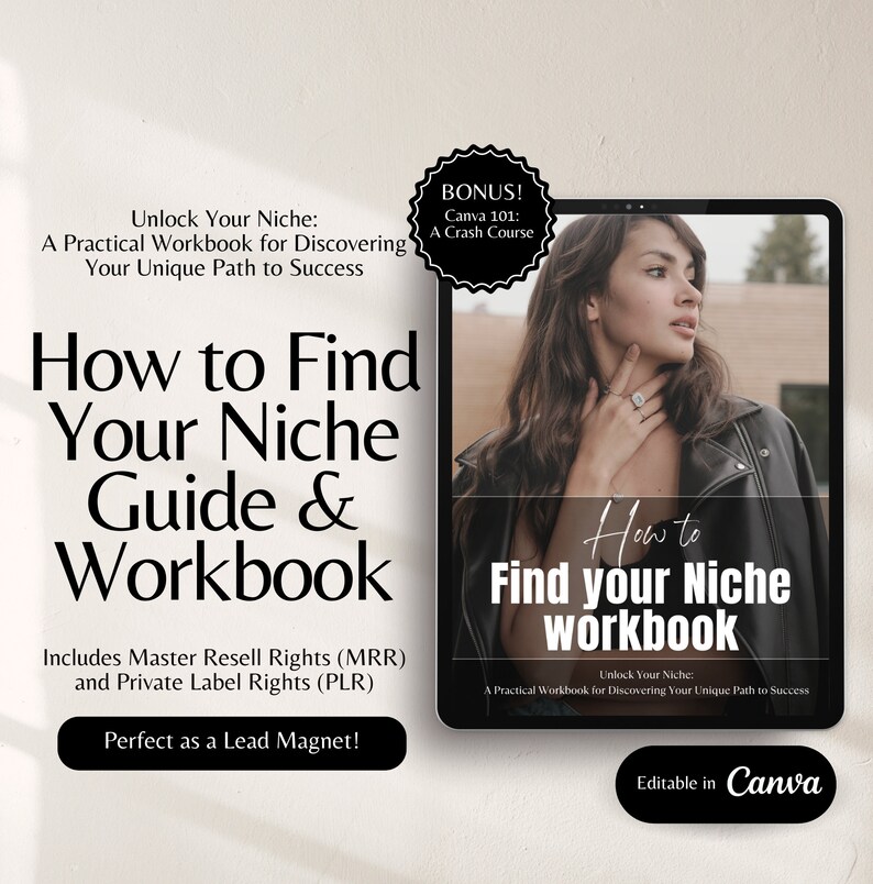 How to Find Your Niche Guide and Workbook W Master Resell Rights MRR ...