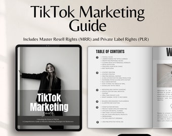 TikTok Marketing Guide w Master Resell Rights MRR and Private Label Rights PLR TikTok Guide Faceless Digital Marketing Simply Passive Income
