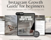 Instagram Growth Guide for Beginners Content Creation Marketing Strategy Faceless Marketing Social Media Growth PLR MRR Instagram Guide