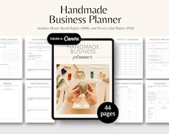 Handmade business planner handmade products handmade planner craft business plan craft project planner craft show plan craft show checklist