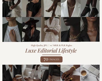 Luxe Editorial Lifestyle Stock Photos Modern Brand Aesthetic Stock Images Fashion and Business Content Branding Photo Website Photos MRR PLR