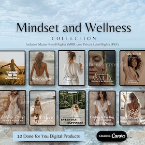 mindset wellness collection with master resell right and private label rights plr mrr ebooks self help book life coaching therapists coaches