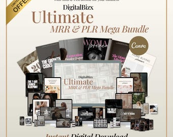 DigitalBizx Ultimate MRR and PLR Mega Bundle Digital Marketing Guides Faceless Marketing Templates PLR Stock Photos Bundle Planner Templates