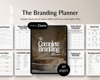 Branding Planner for Entrepreneurs Branding Strategy Planner for Small Business Owner Digital Marketers Reseller Master Resell Right MRR PLR