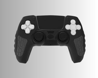 Silicone Protective Cover Rubber Grip Case with Thumb Grip Caps for PS5 Wireless Controller - Black