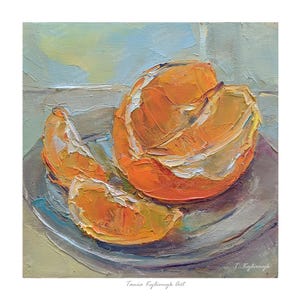 Still Life with Orange - Wall Art for Living Room