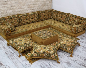 Corner Floor Seating Sofa, Arabic Majlis Sofa, Arabic Living Room Furniture, Arabic Couches, Arabic Jalsa, Moroccan Sofa, Oriental Seating,