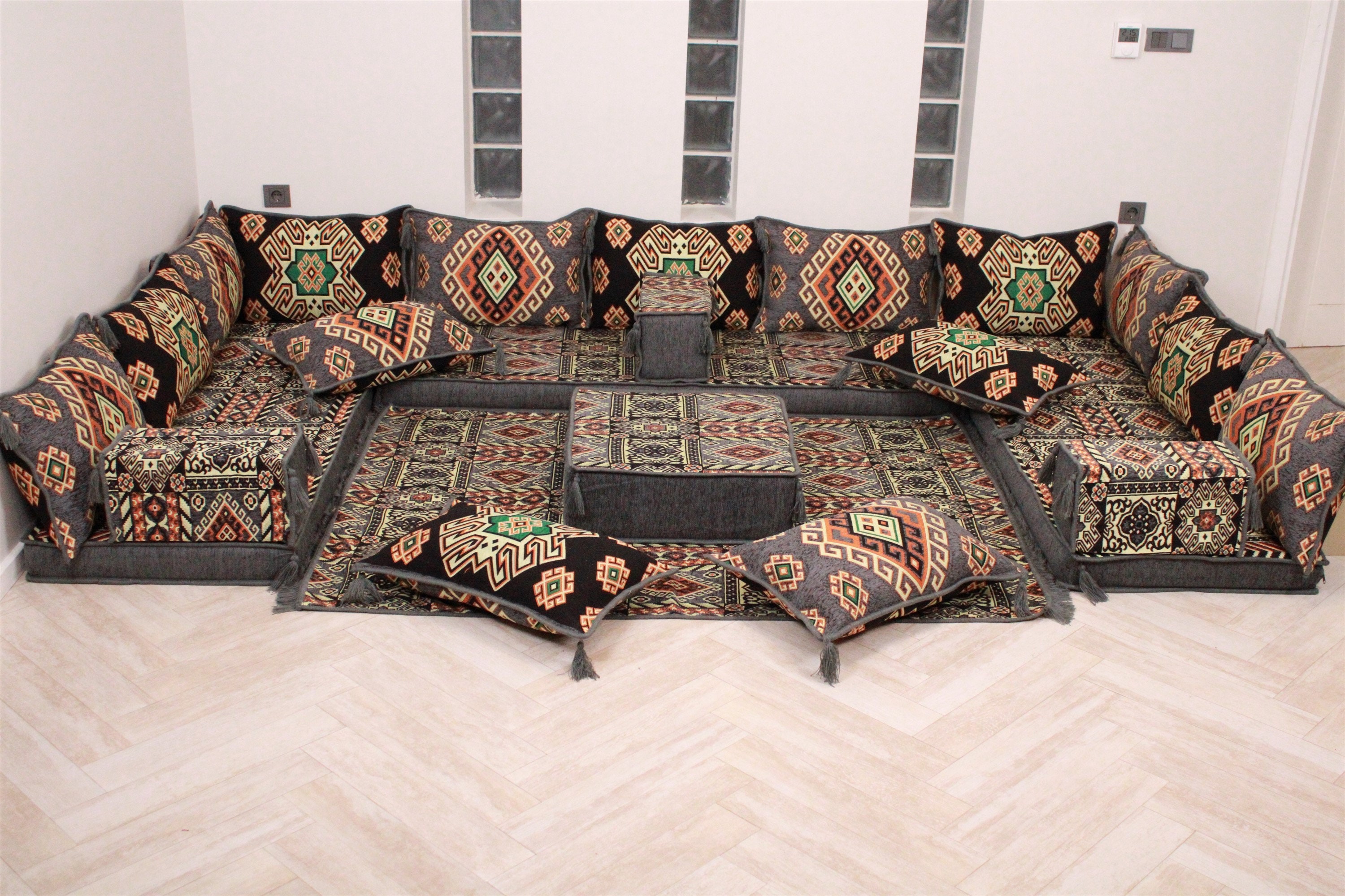 Arabic Majlis Sofa, Arabic Floor Seating Sofa, Arabic Jalsa, Arabic