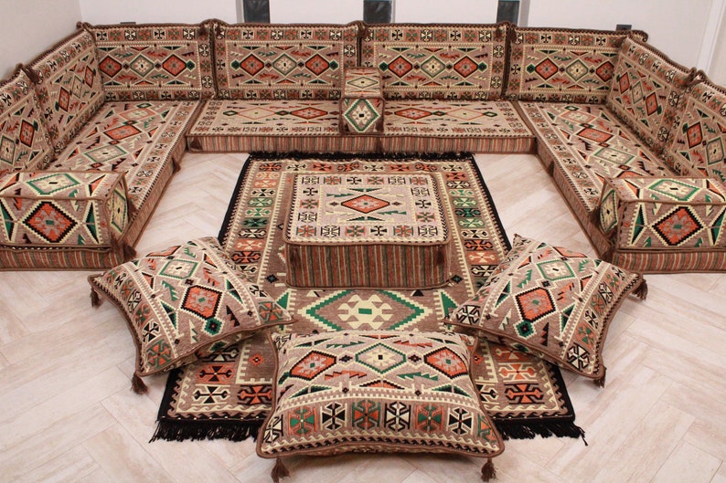 Arabic Majlis Sofa, Living Room Furniture, Arabic Jalsa, Arabic Floor