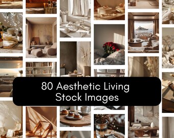Luxury Living Stock Fotos: Interior Design, Lifestyle Branding (Digitaler Download)